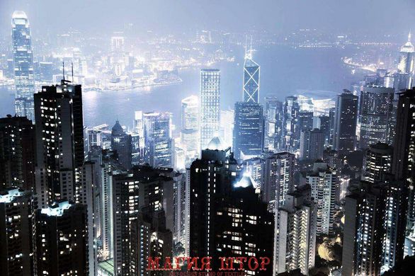 3D Фотообои Огни ночного Гонконга Артикул 5764