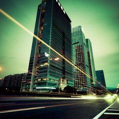 Фотообои Стеклянные небоскребы большого города Артикул 4161