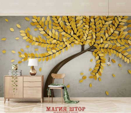 Фотообои Дерево с желтыми листьями Артикул dec_10272