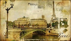 Фотообои Открытка с Парижем в стиле винтаж Артикул 3025