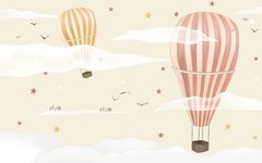 Фотообои Воздушные шары в облаках Артикул 61895