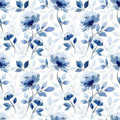 Обои Цветы в синих тонах Артикул psh_0000120