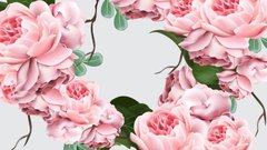 3D Фотообои Большие розовые бутоны Артикул 39585