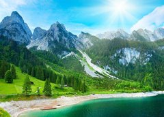 Фотообои Заснеженные горы и озеро Артикул 1622
