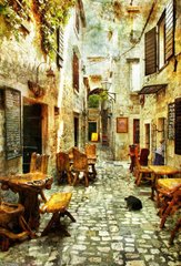 Фотообои Винтажное кафе в Греции Артикул 0048