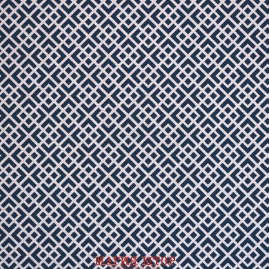 Портьера с текстурным принтом на качественной основе., Темно-синий, 290 см, Блэкаут