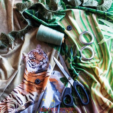 Портьерная ткань c принтом Тигр