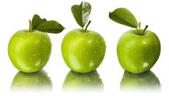 Фотообои Три зеленых яблока Артикул 2685