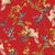 Портьера с цветочным принтом на качественной основе., Красный, 290 см, Блэкаут