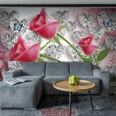3D Фотообои Розы с бриллиантами Артикул dec_21962