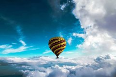 Фотообои Воздушный шар в облаках Артикул nfi_02092