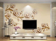 3D Фотообои Золотая ветка Артикул dec-3095