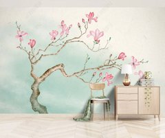 Фотообои Дерево с розовыми цветками Артикул dec_23009