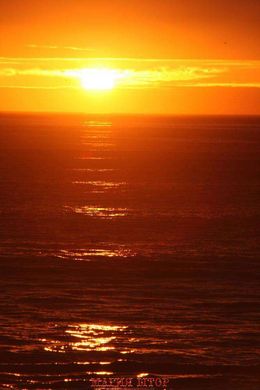 Фотообои Оранжевый закат на море Артикул 0485