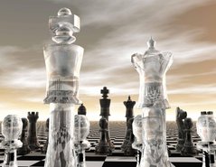 3D Фотообои Пластмассовые 3d шахматы Артикул 22478