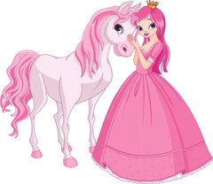 Фотообои Принцесса с лошадью Артикул 2336