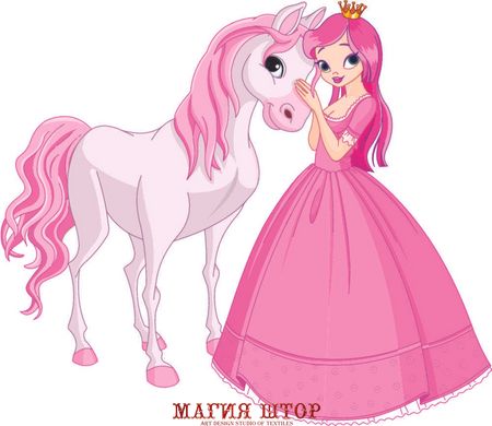 Фотообои Принцесса с лошадью Артикул 2336