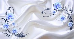 3D Фотообои Голубые розы Артикул 27098_1