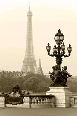 Фотообои Вид на Эйфелеву башня в пасмурном Париже Артикул 3501