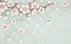 3D Фотообои Падающие цветы вишни Артикул 37499