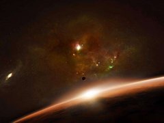 Фотообои Космос: солнце на горизонте Артикул 0753