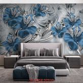 3D Фотообои Королевские синие лилии Артикул 36814_2
