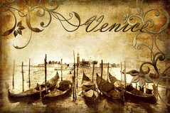 Фотообои Гондолы на берегу, Венеция Артикул 0311