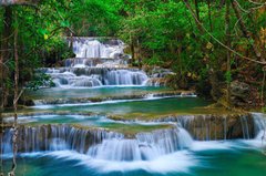 Фотообои Каскадный водопад в лесу Артикул 5778