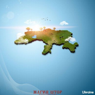 Фотообои Зеленая карта Украині Артикул 26819