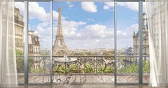 Фотообои Окно в Париж Артикул bur-216