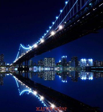 Фотообои Ночные огни Бруклинского моста Артикул 1998