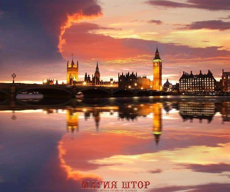 Фотообои Розовый закат в Лондоне Артикул 5198