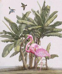 Фотообои Фламинго под пальмой Артикул 38281