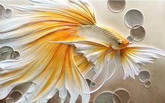 3D Фотообои Золотая рыбка Артикул 37304
