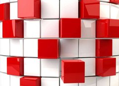 3D Фотообои Стена из кубов Артикул 15691