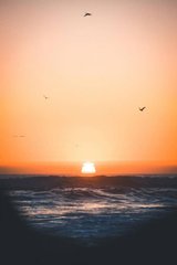 Фотообои Оранжевое небо над морем Артикул nus_22235