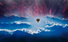 Фотообои Воздушный шар над горами Артикул nfi_02096