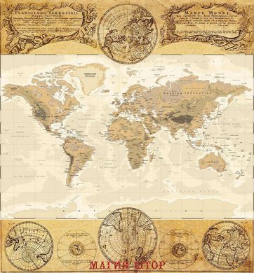 Фотообои Старая карта мира Артикул 33221