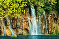 Фотообои Горный водопад и озеро Артикул 0339