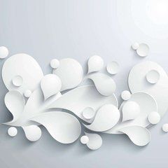 3D Фотообои Белые капли Артикул 22612