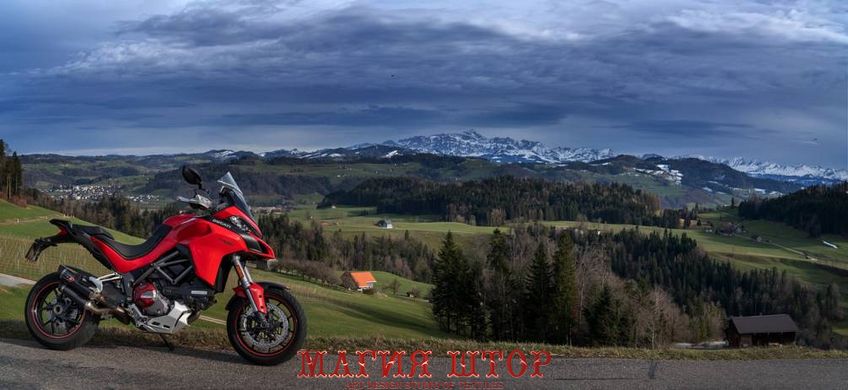 Фотообои Мотоцикл и горы Артикул nfi_02585