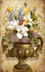 Фотообои Цветы в старинной вазе Артикул 39384
