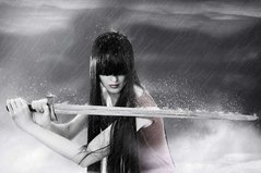 Фотообои Девушка с мечом Артикул 3356