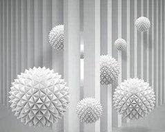 3D Фотообои Белые шары Артикул dec-229