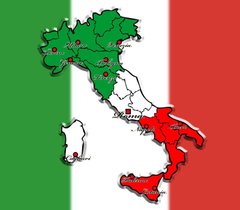 Фотообои Красочная карта Италии Артикул 13753
