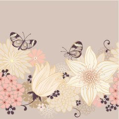 Фотообои бабочки на цветах