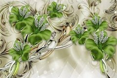 3D Фотообои Королевские изумрудные лилии Артикул 36814_1