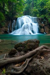 Фотообои Лесной водопад и озеро Артикул 1272