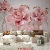 3D Фотообои Блестящие розы Артикул shut_2245