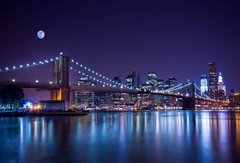 Фотообои Бруклинский мост в огнях Артикул 33374
